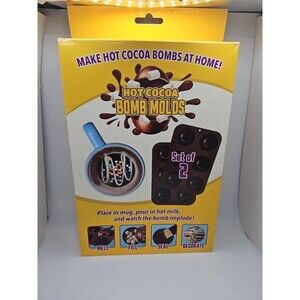 NIB Hot Cocoa Bomb Molds Set Of 2 Silicone NEW Chocolate Molds Cooking Baking